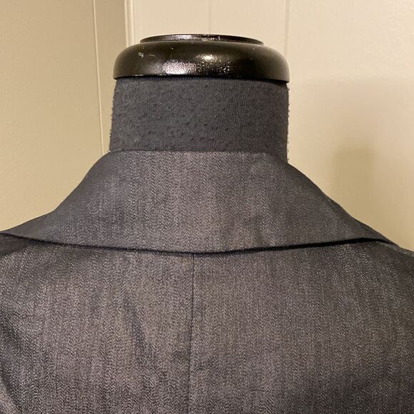 Willi Smith Casual Vest Medium Pockets Dark Navy Single Large Button-Up - Picture 5 of 6